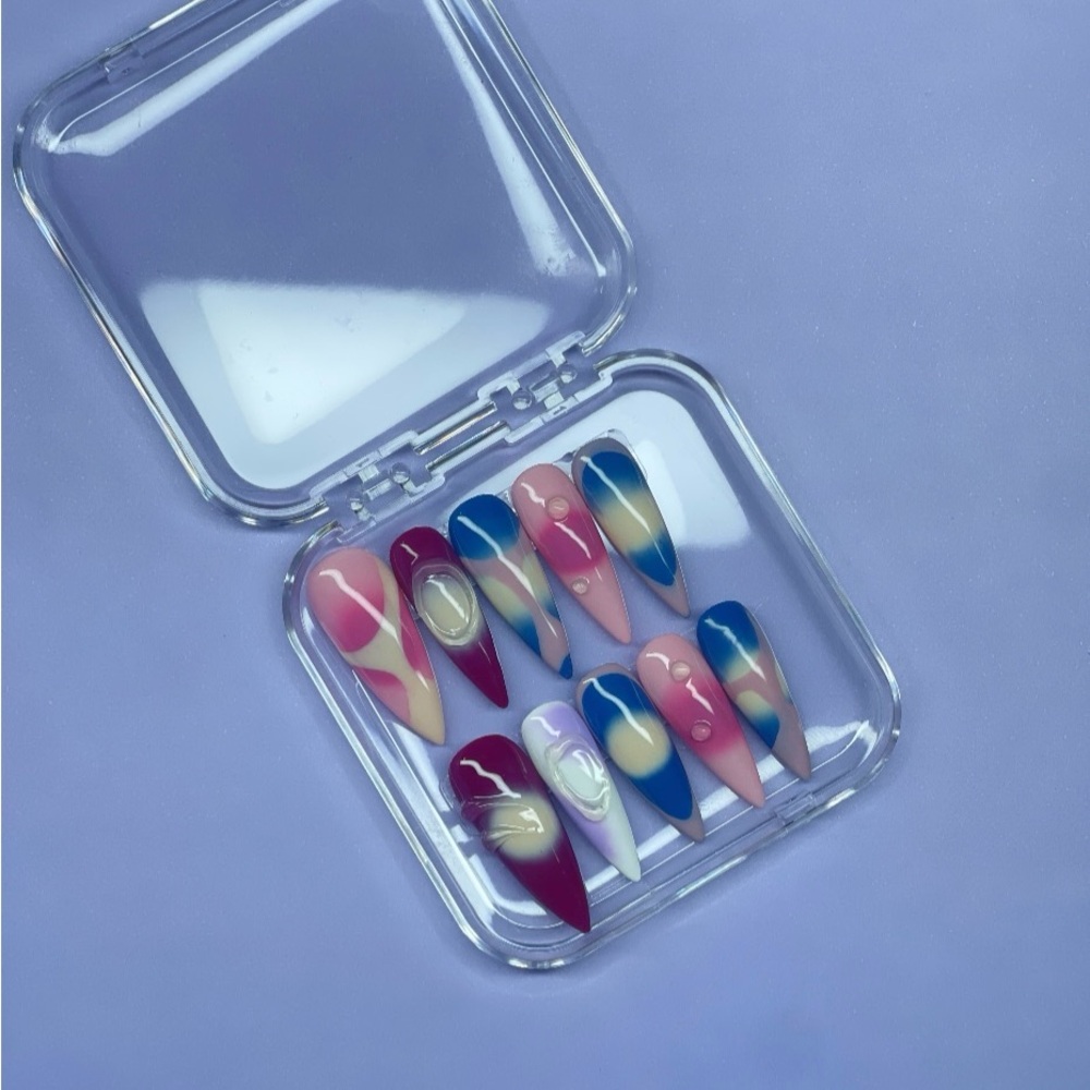 Colorful Press-On Nail Set